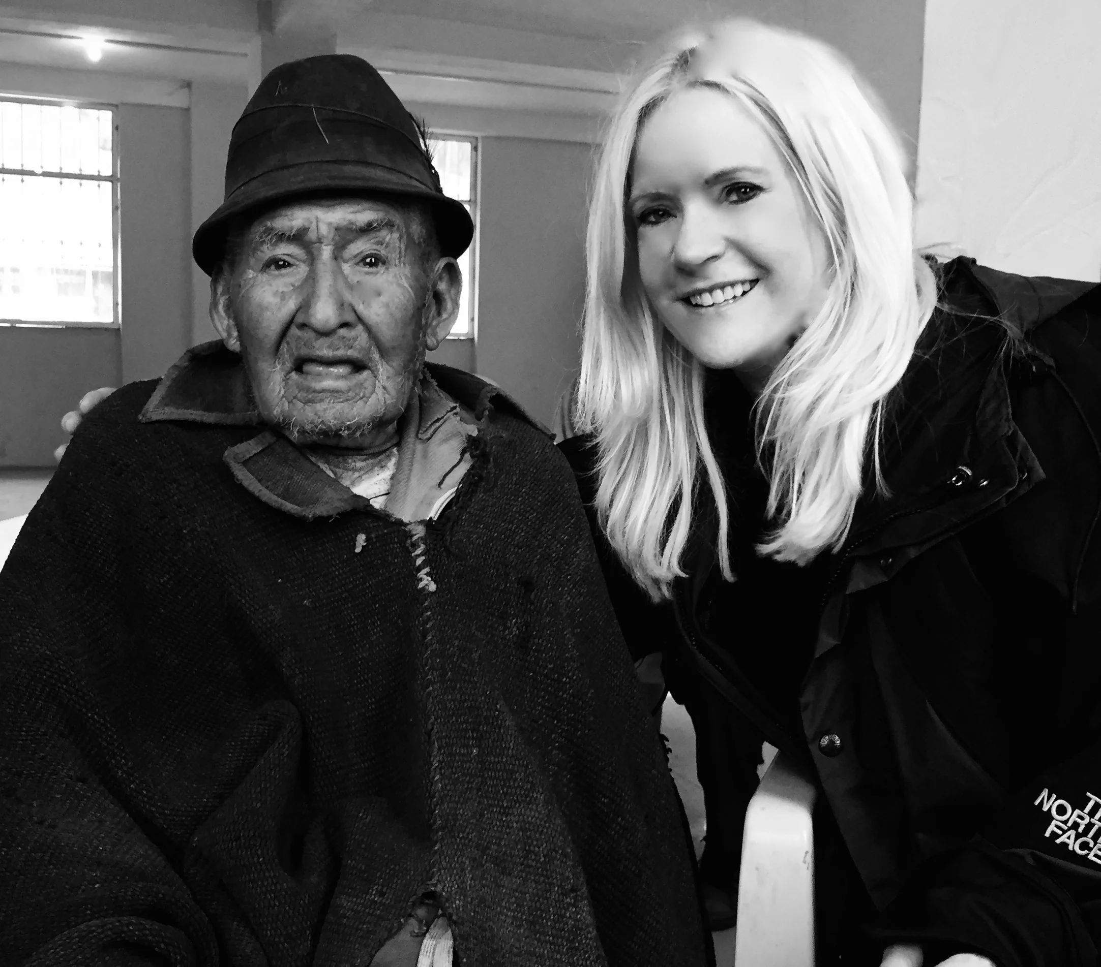 Michelle Sheehy with a patient during a VER project.